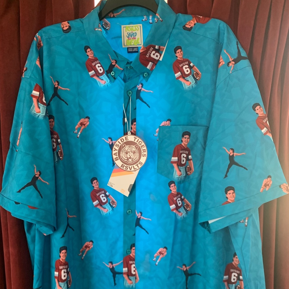 RSVLTS SAVED BY THE BELL AC SLATER TRIPLE THREAT BAYSIDE KUNUFLEX 4XL SHIRT BNWT